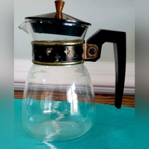Vintage Mid-century Modern Silex Pyrex Starlight Personal Size Coffee Carafe